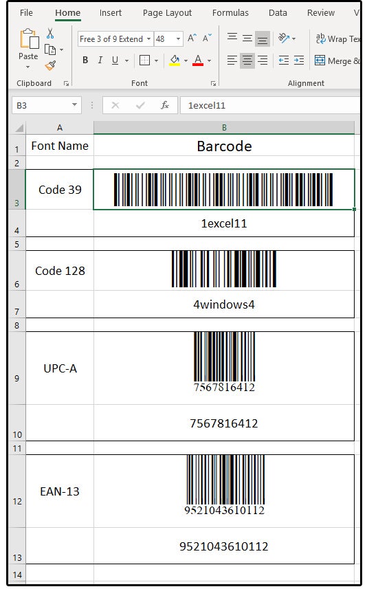 How Excel creates barcodes | PCWorld