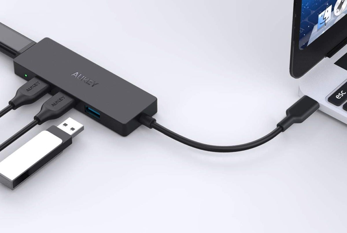 Turn one USB-C port into four USB-A ports with this Aukey hub for just ...