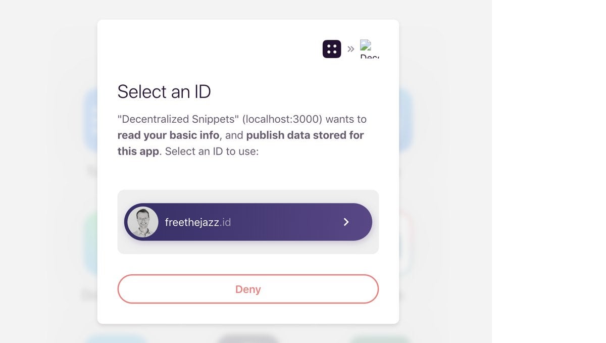 blockstack select id