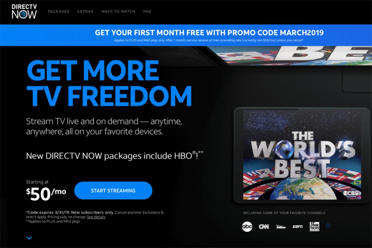 directv now packages