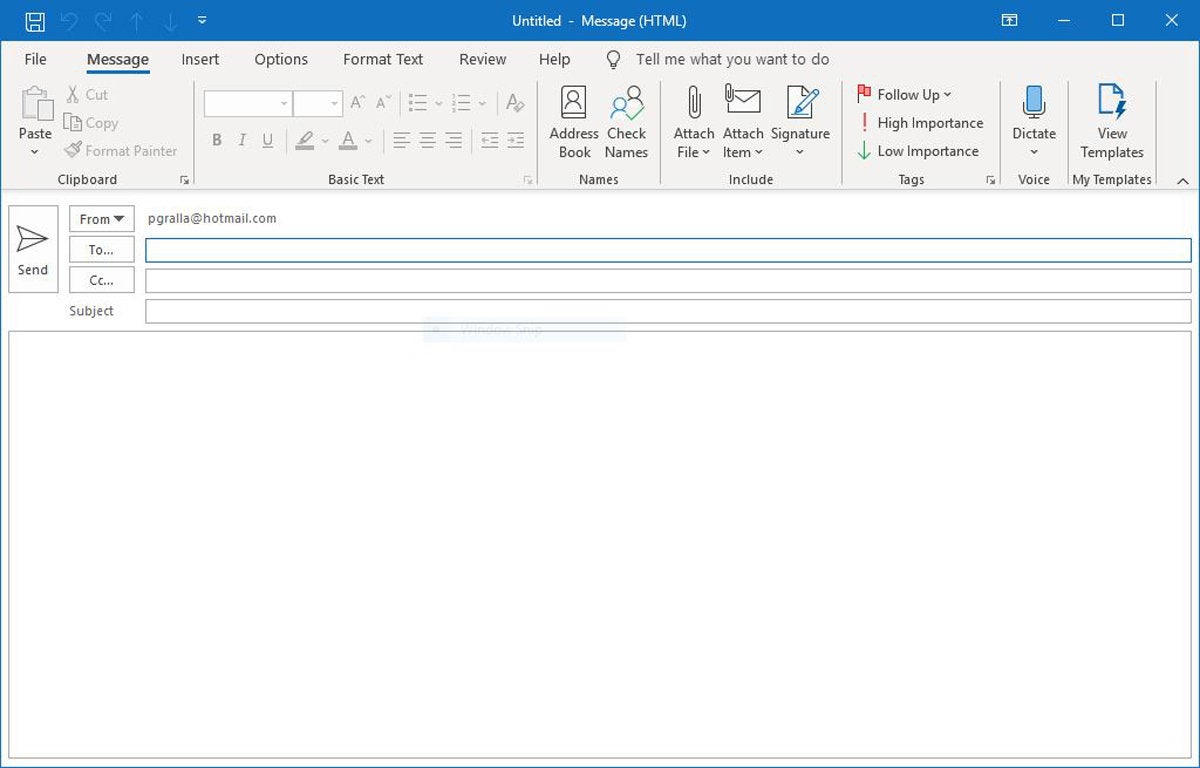 outlook compose email