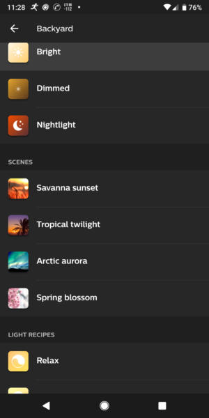 philips hue outdoor motion sensor app screenshot 2