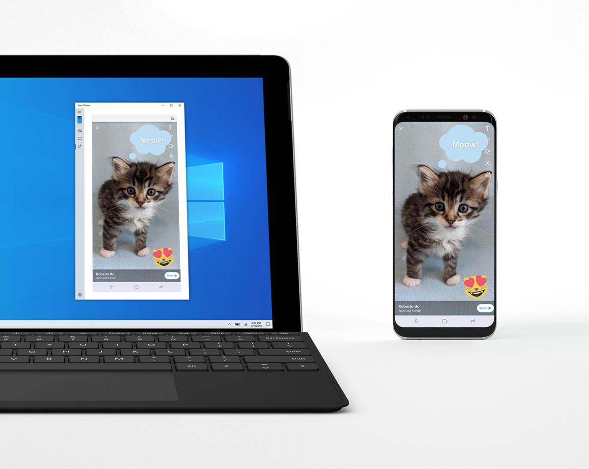 Windows 10 Your Phone phone mirroring
