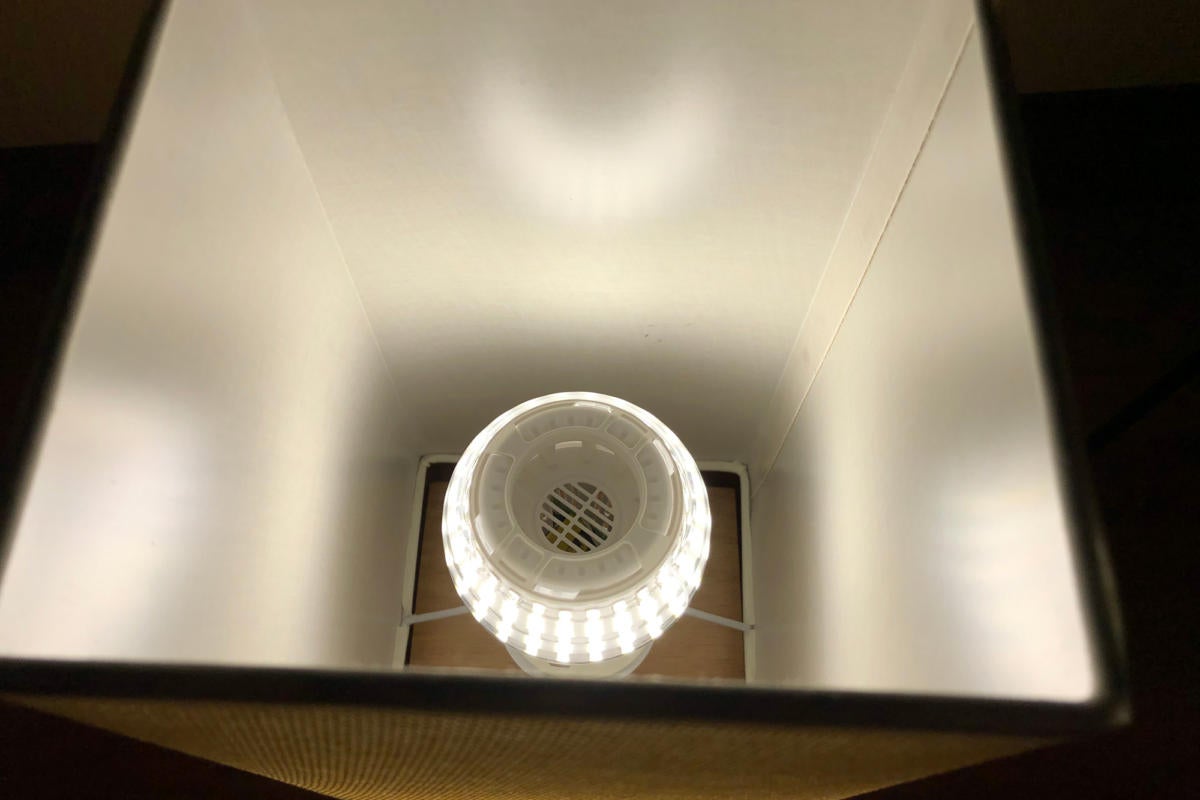 sansi lit inside a lamp