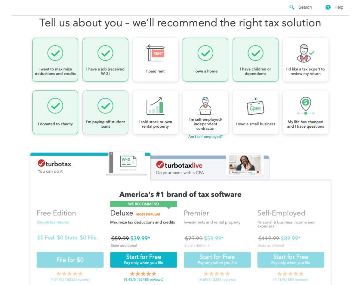 tax act compared to turbotax review