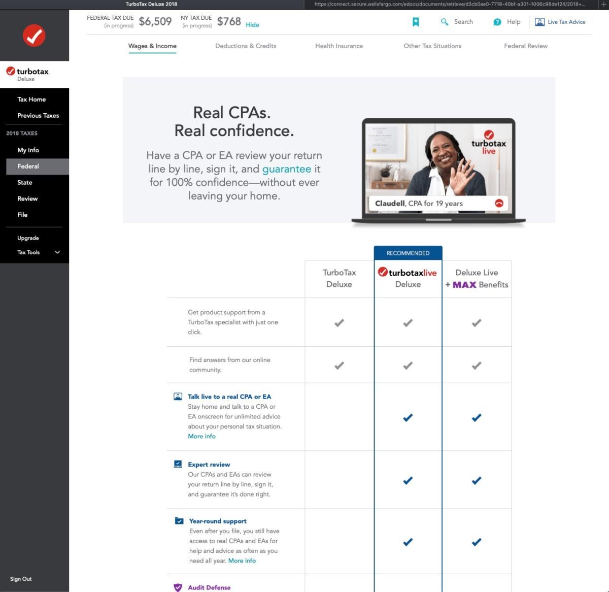 Turbotax Version Comparison Chart