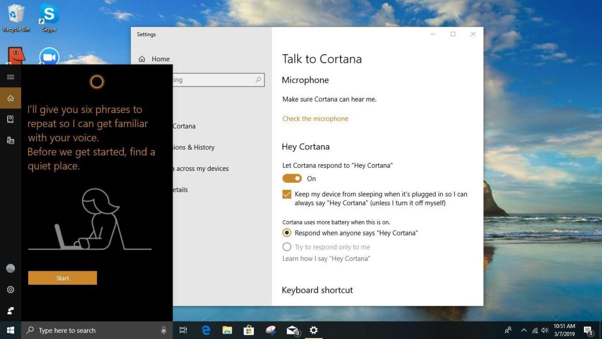 win10 cortana only me