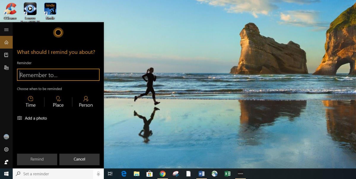 win10 cortana set reminder