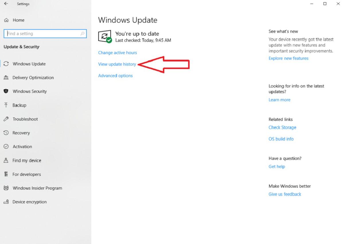 windows update view update history edited right 1200 really