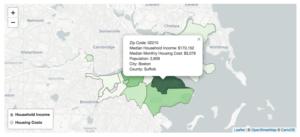 Leaflet map in R