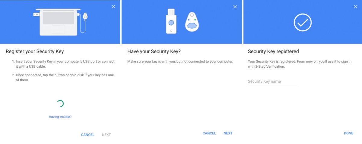 2fa security key steps