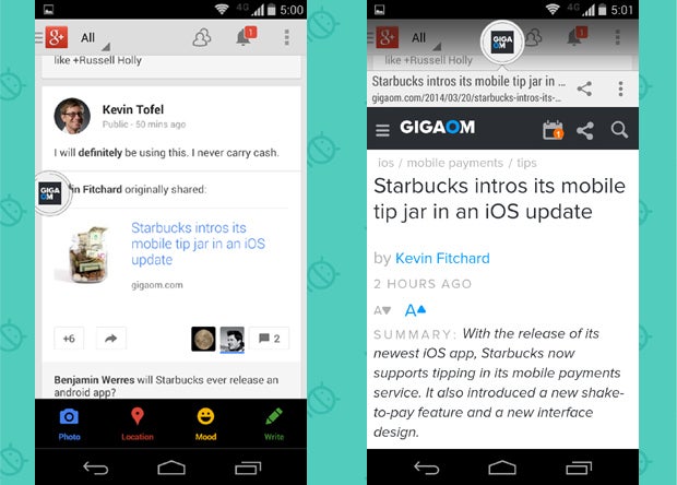 Android Q Bubbles - Link Bubble