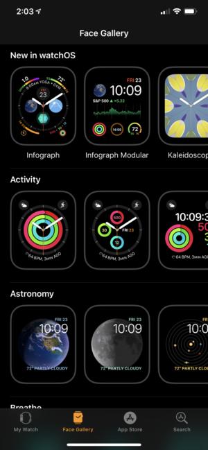 apple watch face gallery