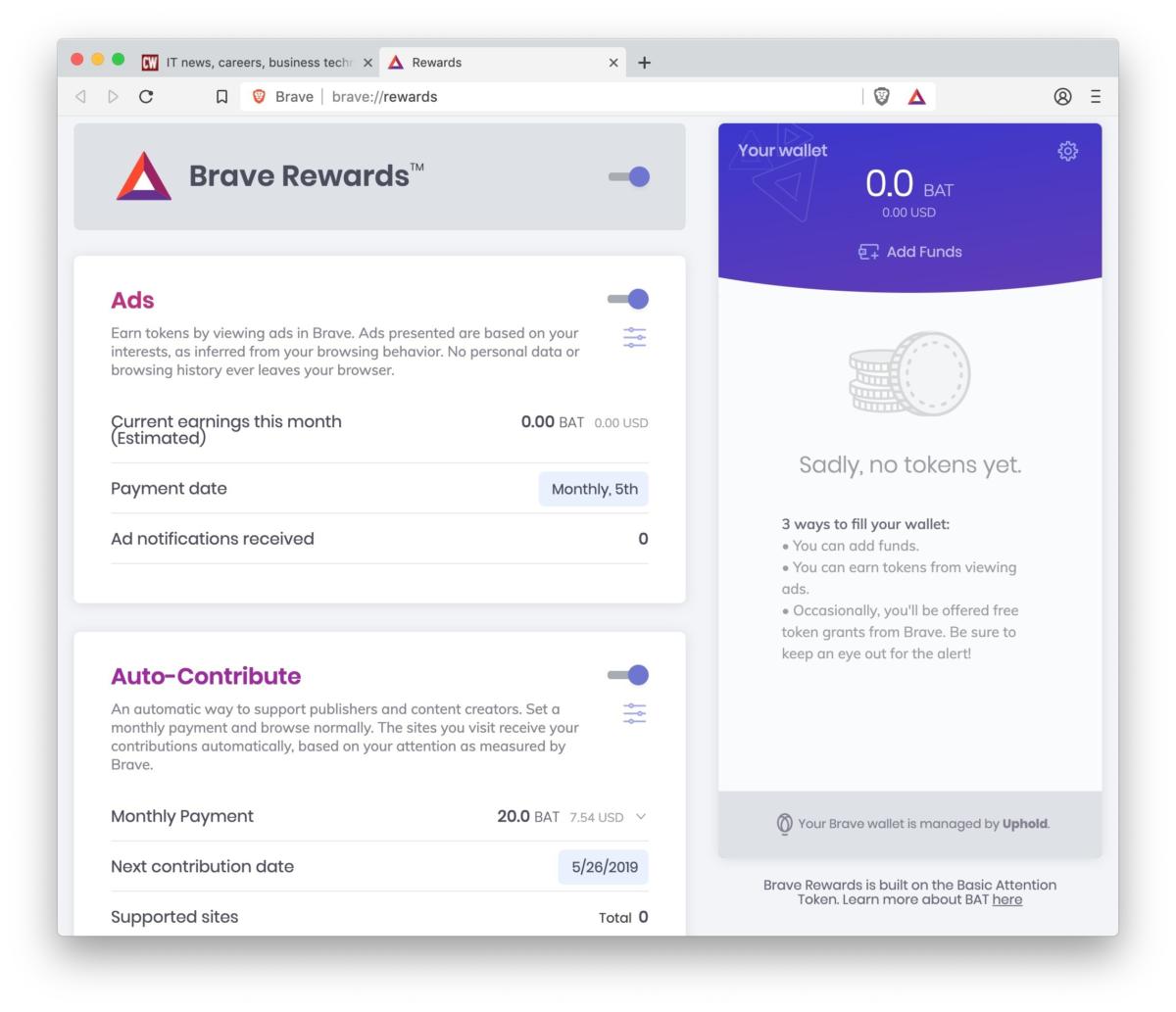Brave Browser Debuts Working Bats For Ads Concept Computerworld - 