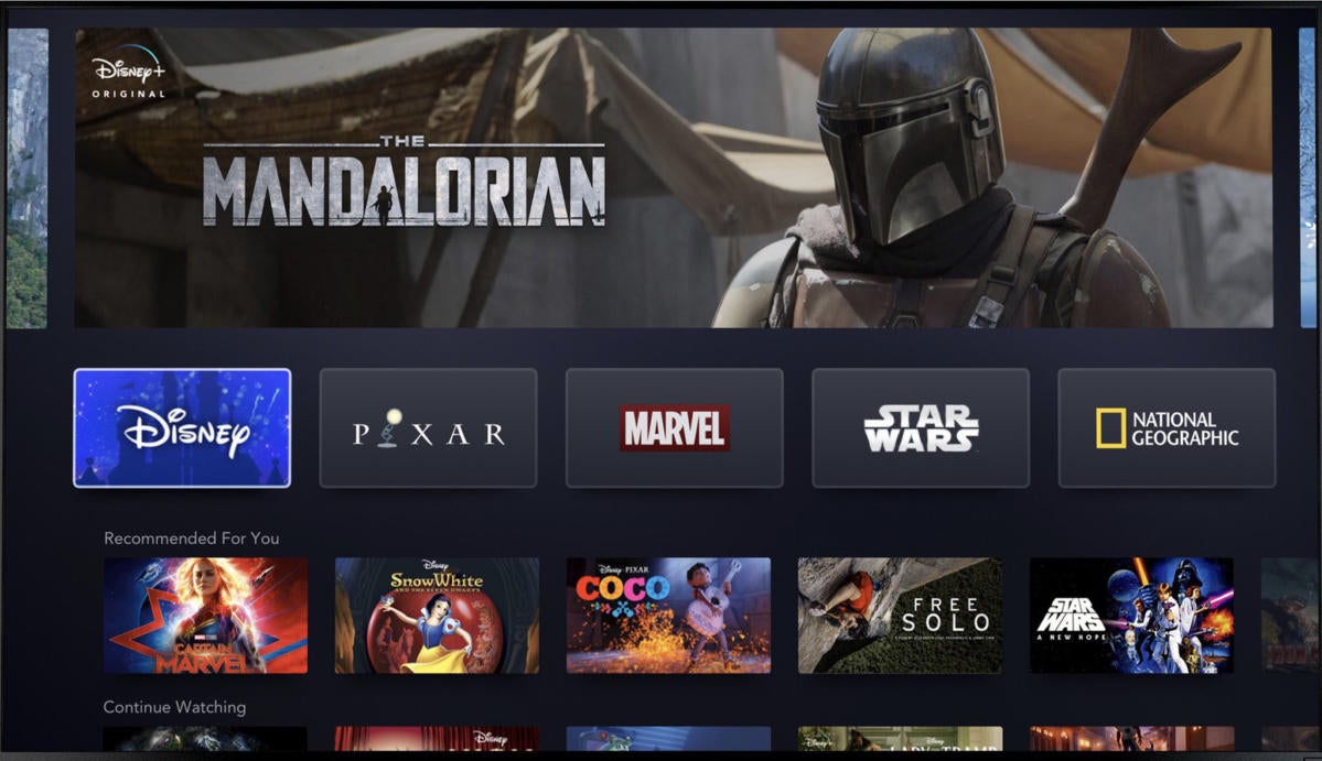 disney plus interface