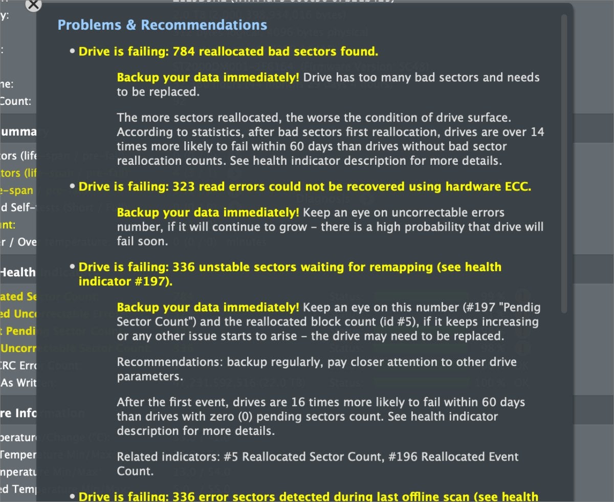 drivedx severe warnings