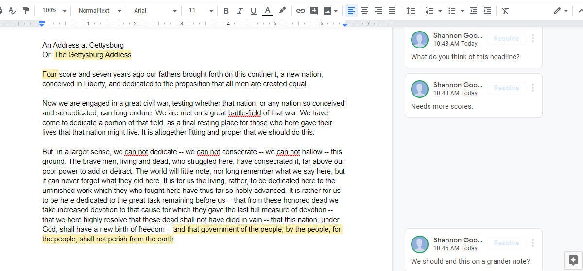 google drives collaboration comments 3