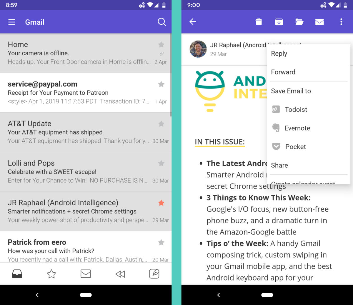 best email app for android battery life