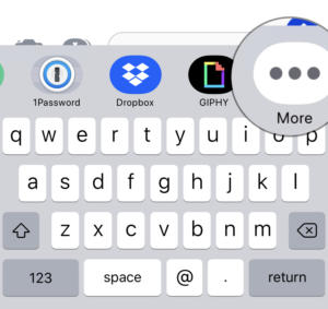 ios mesages more icon