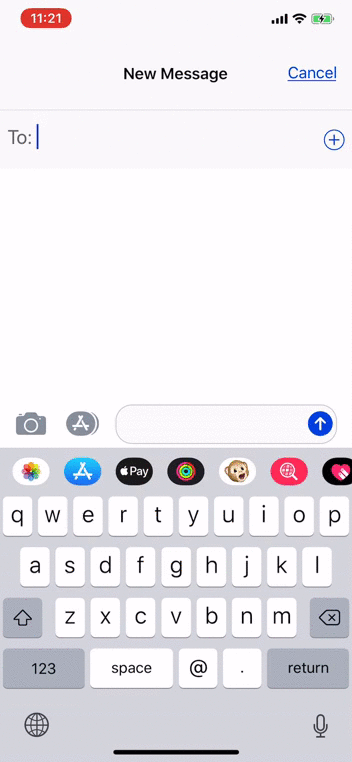 ios messages add sticker to message