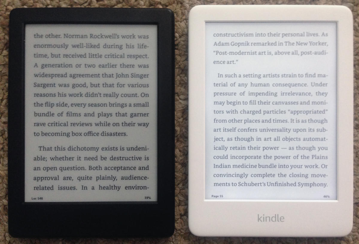 kindle comparison