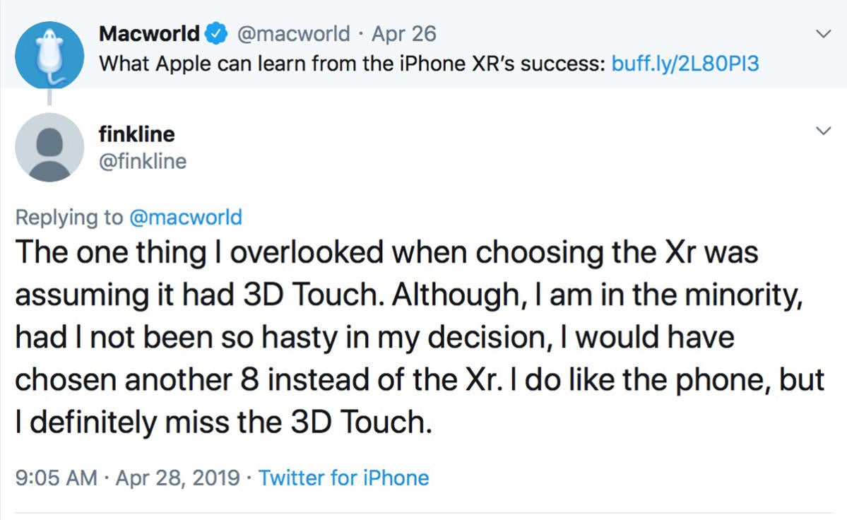 macworld podcast xr response