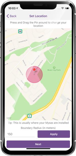 Mysa geofencing