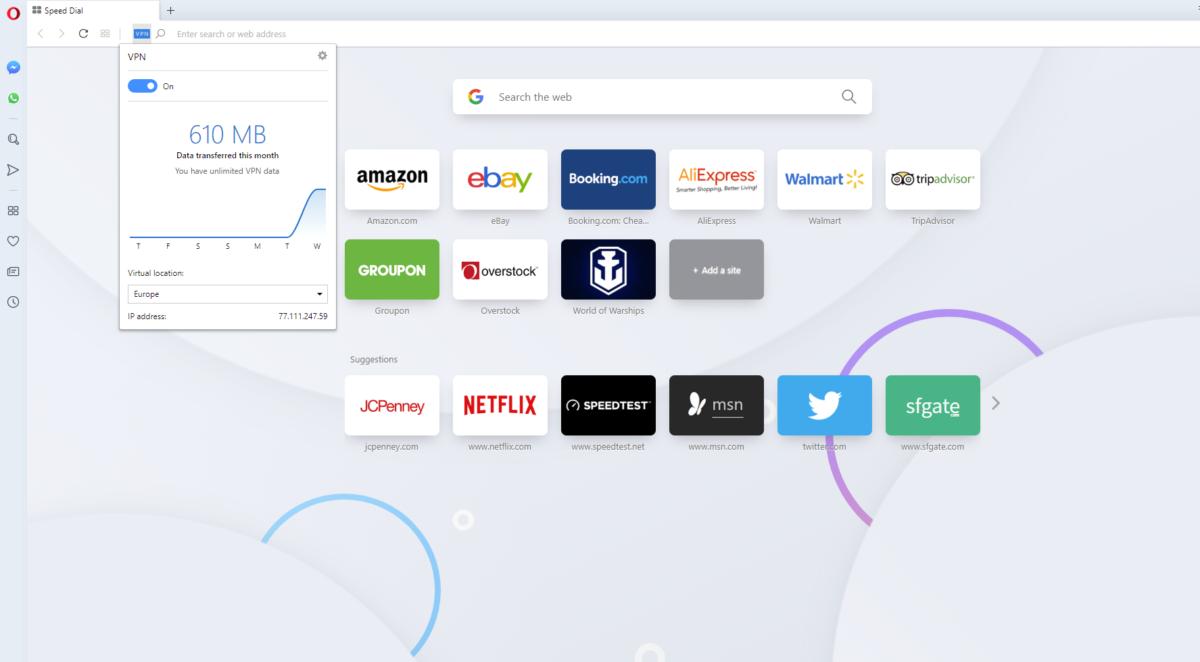 opera 60 with vpn
