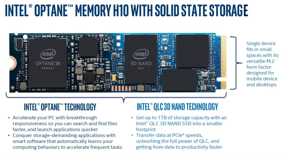 Intel Optane Memory H10 32GB +512GB