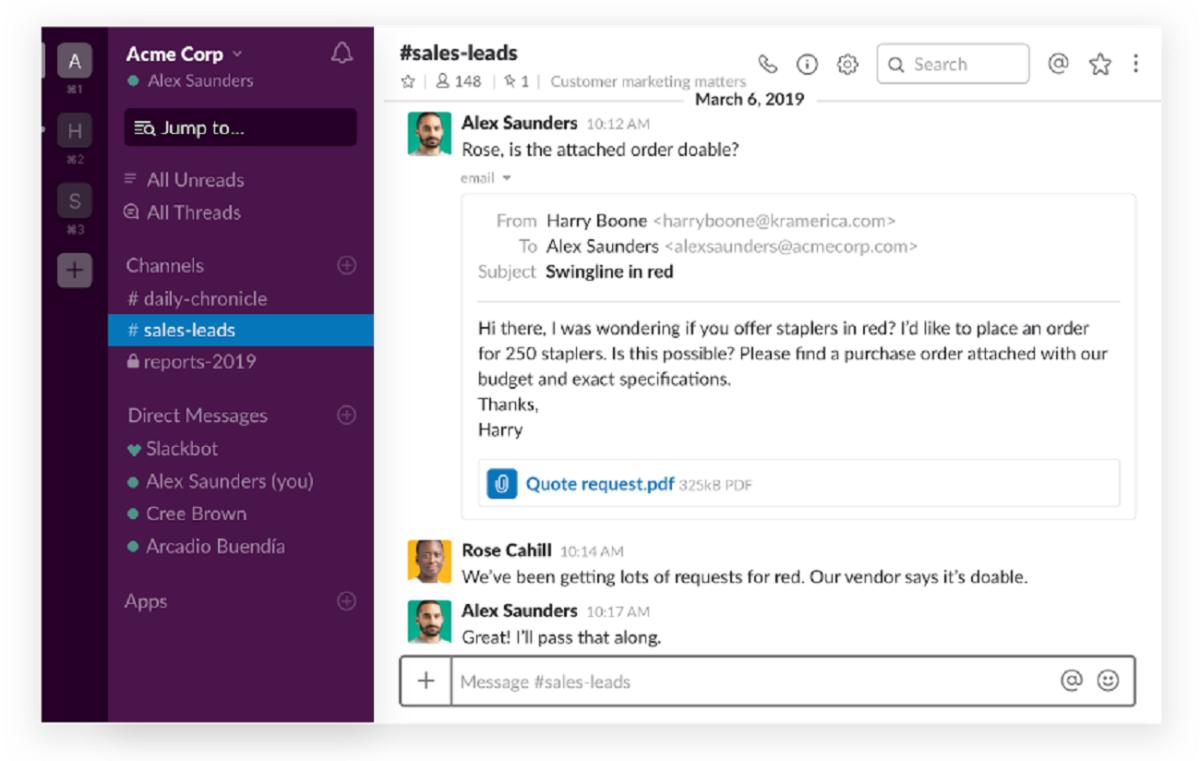 slack web chat