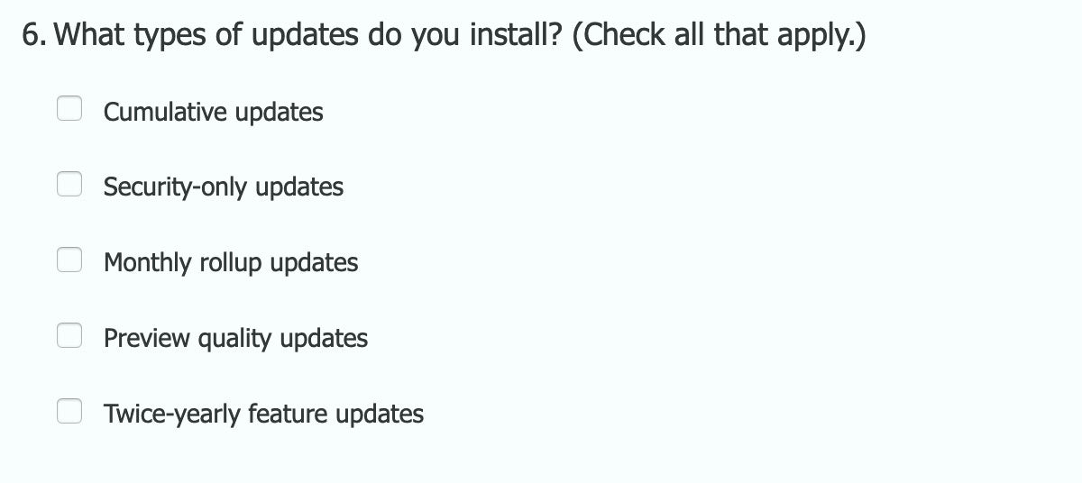 win10 update types