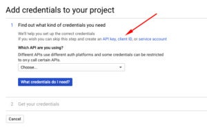 Creating a client ID for the Gmail API