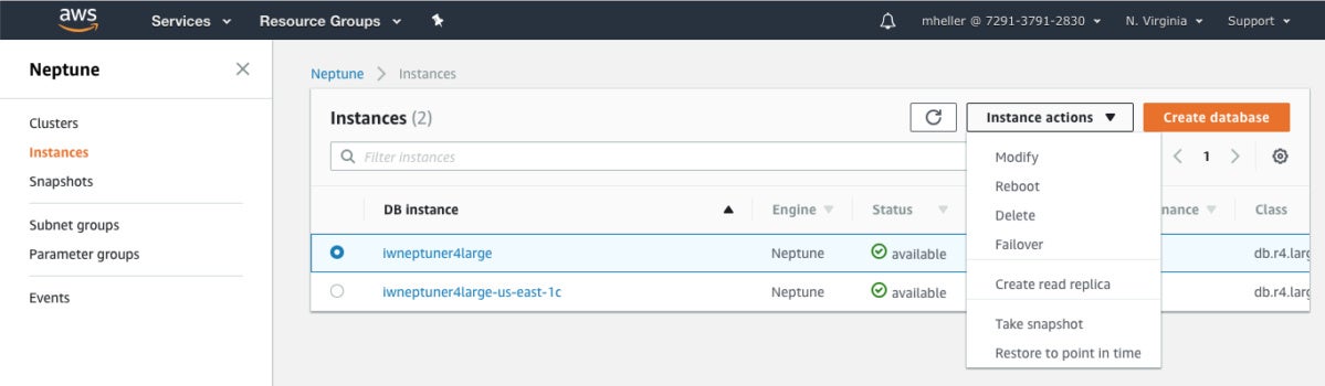 amazon neptune instance actions 07