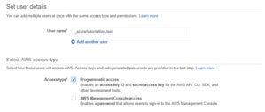 aws iam user