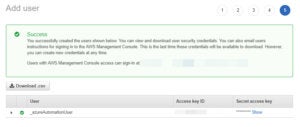 aws iam user key