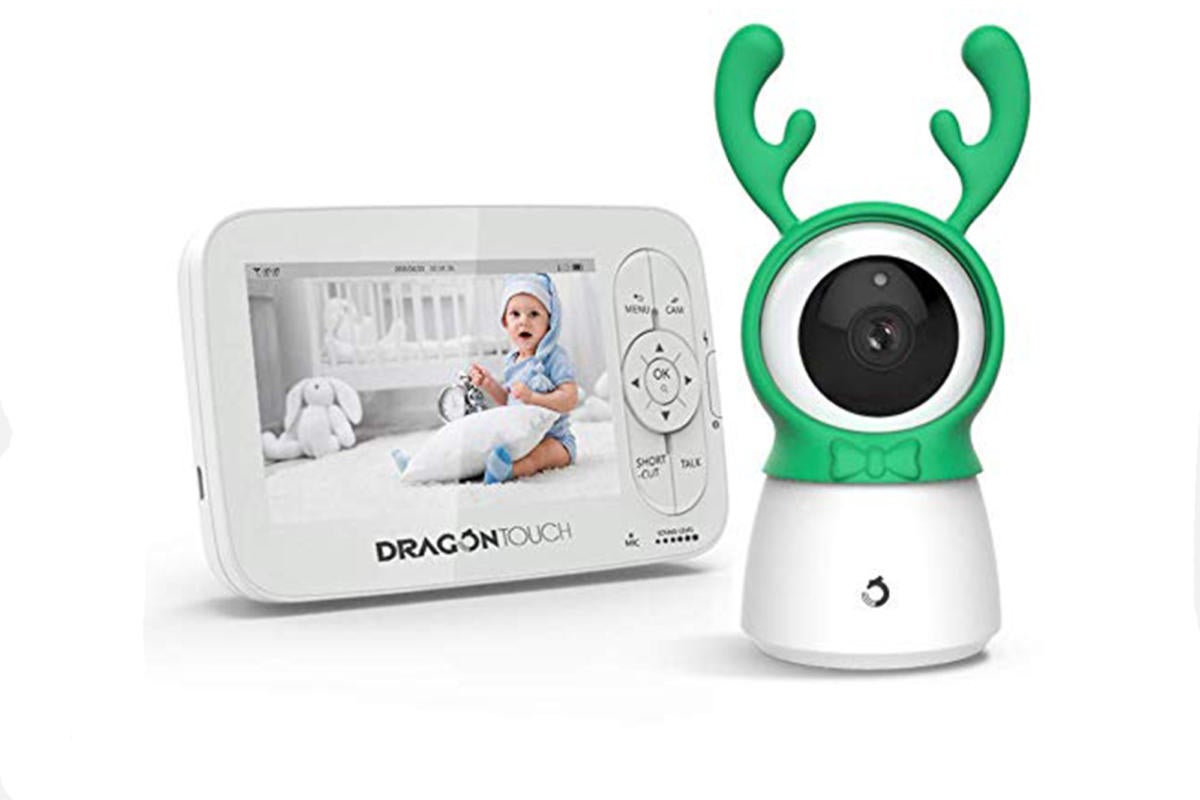 5 ninne nanne e funzionalità di monitoraggio della temperatura Dragon Touch Babycare Baby Monitor con 5 pollici 720P HD Video Baby Monitor con visione notturna a infrarossi audio bidirezionale 