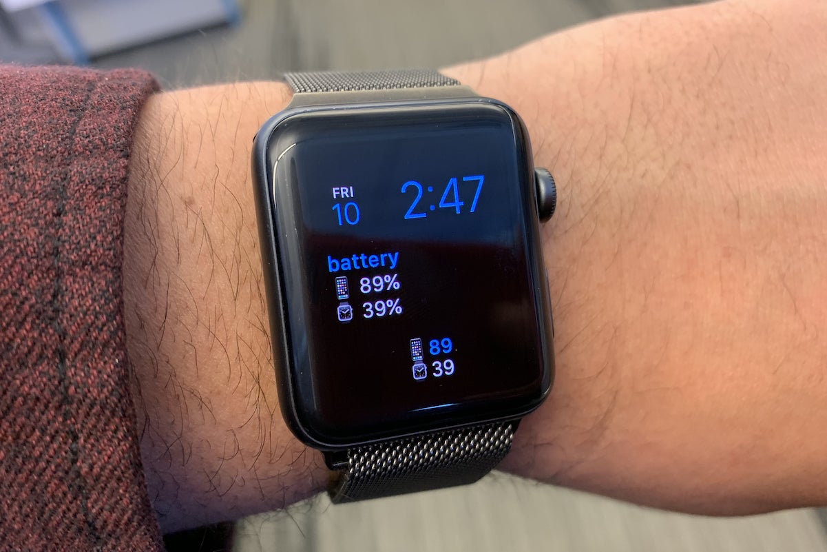 apple watch battery status