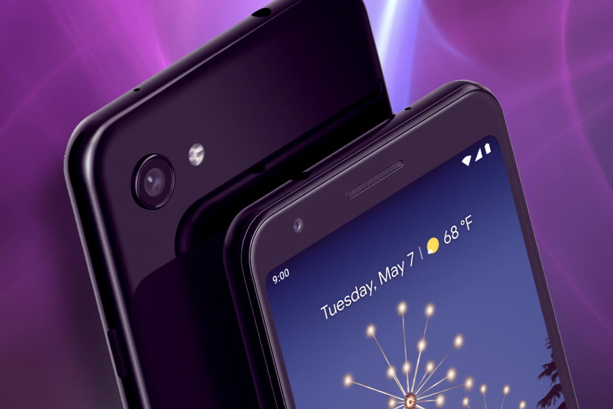google android pixel 3 smart phone purple