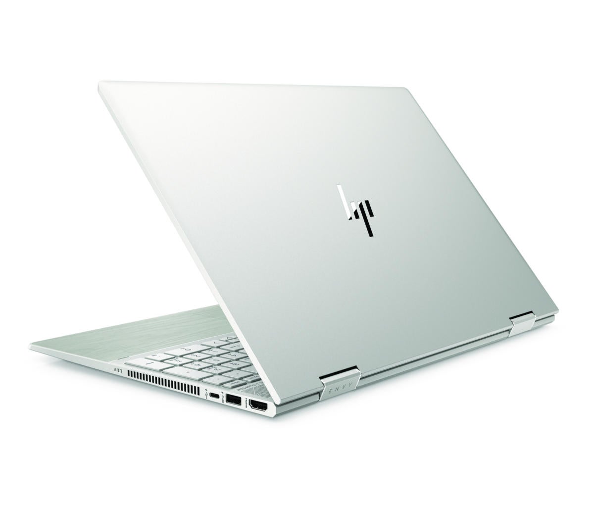 hp envy x360 15 in natural silver pale birch rear left