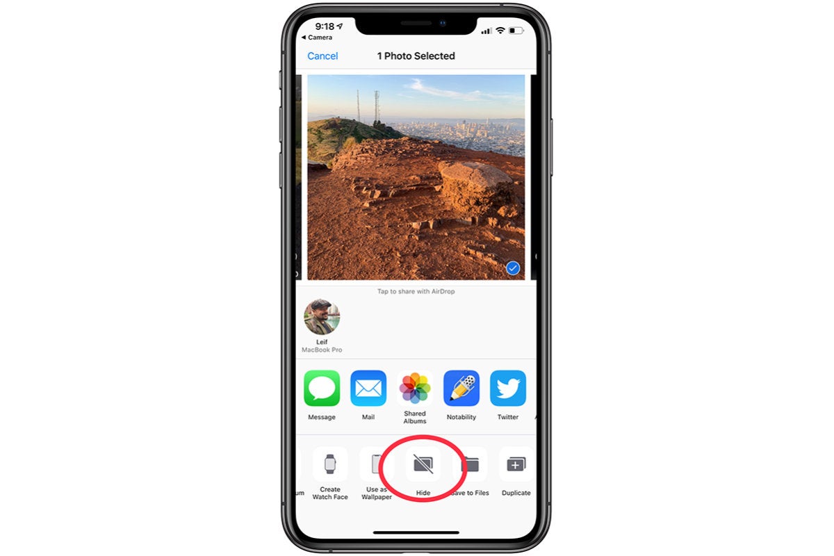 ios hide photos