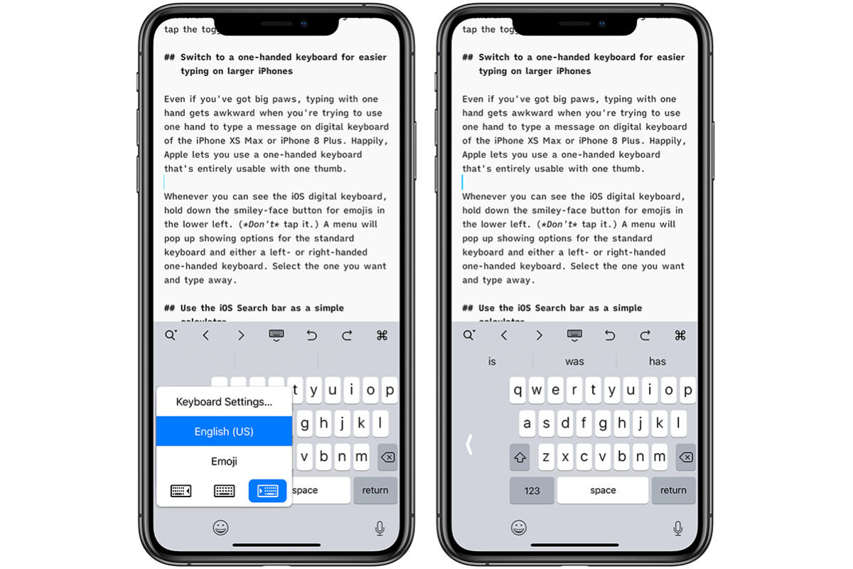 ios one handed keyboard