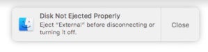 macos disk not ejected properly
