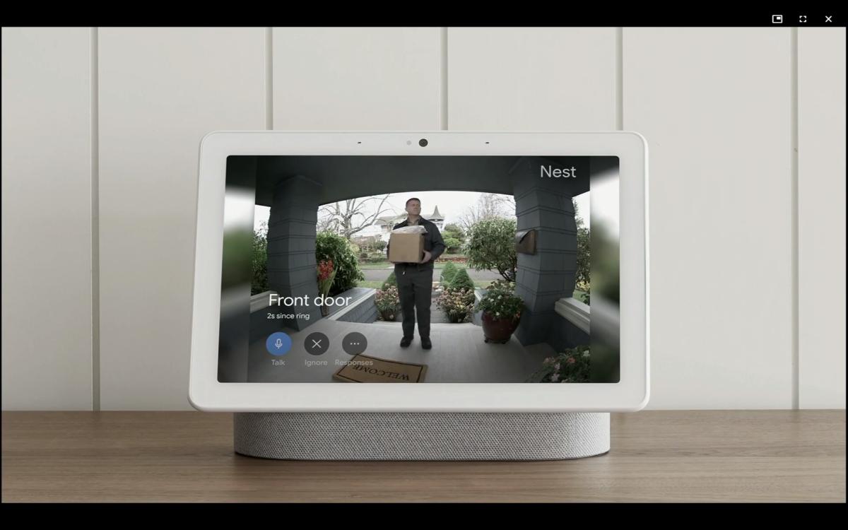 nest home hub max with nest hello