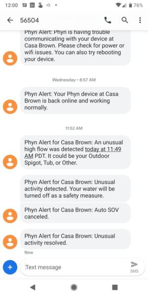 phyn text message 2