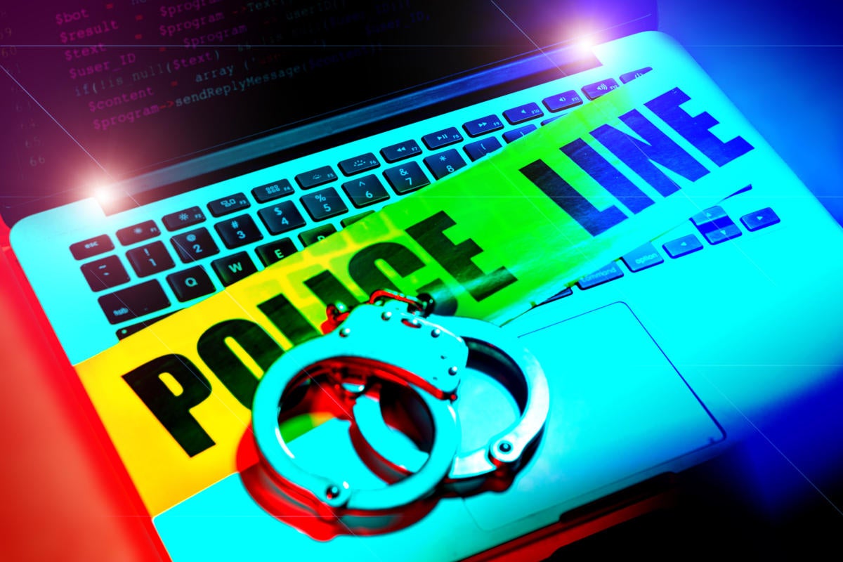 cybercrime / police line / crime scene / investigation