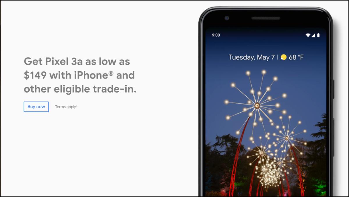 Google Store Pixel 3a deal