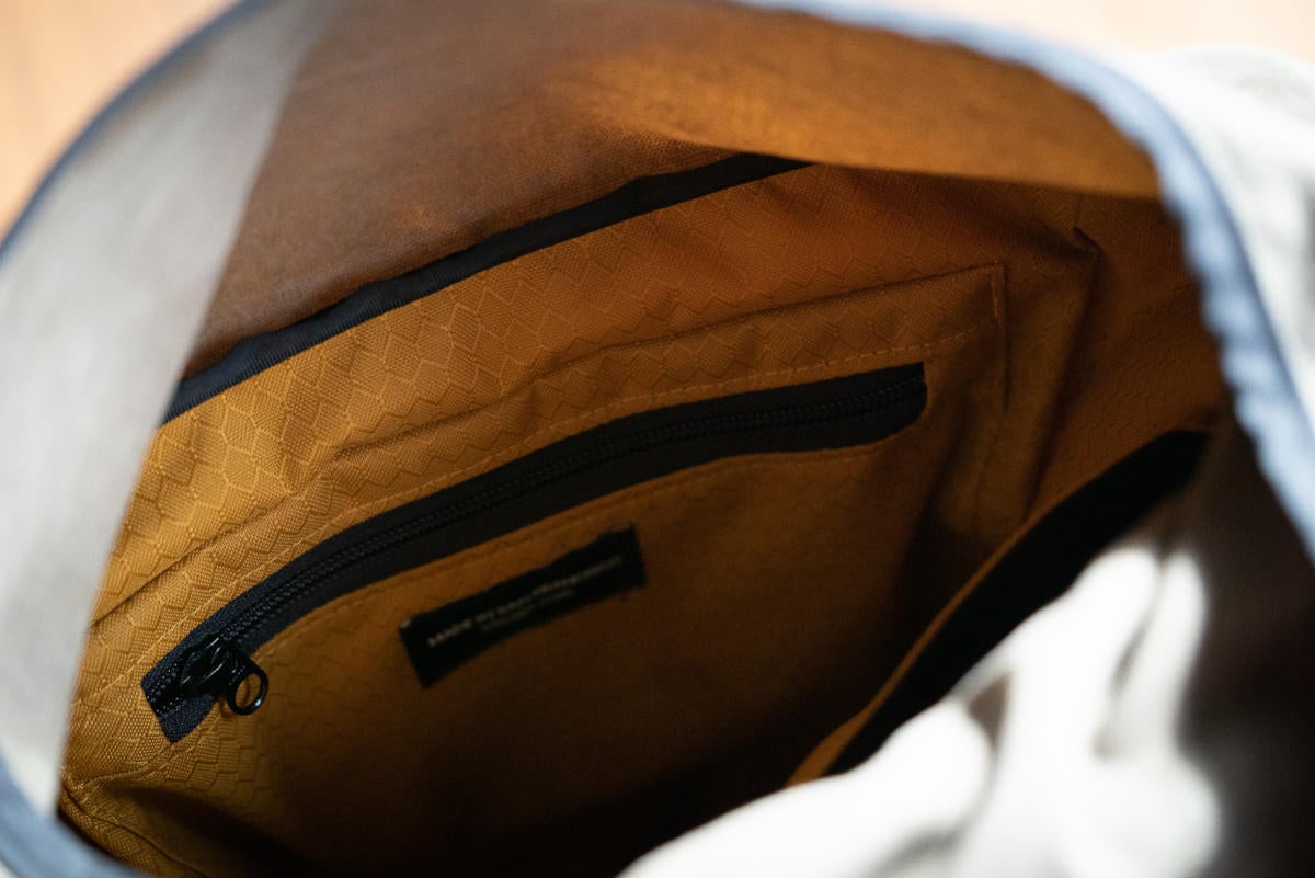 waterfield designs tech rolltop backpack inside