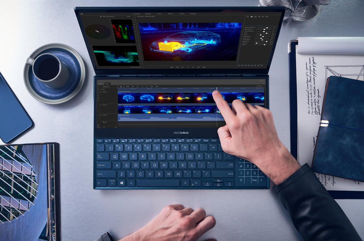 zenbook pro duo ux581 video editing