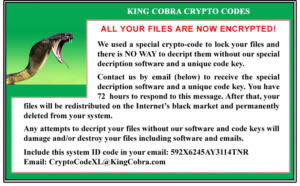 01 king cobra crypto codes