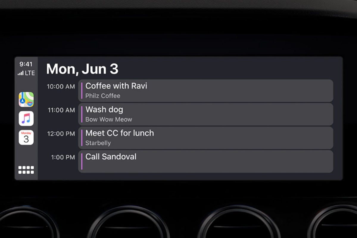 ios13 carplay calendar